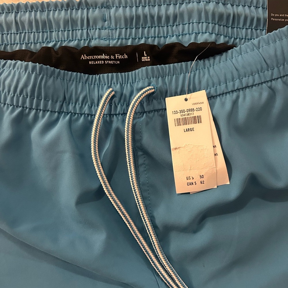 NWT A&F relaxed 5inch men’s swim shorts